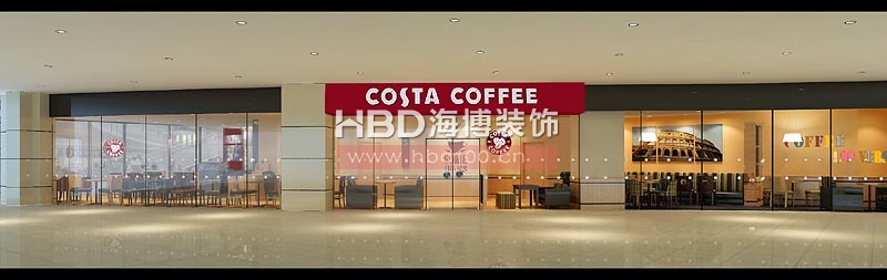 COSTA coffee 商場咖啡廳設計裝修